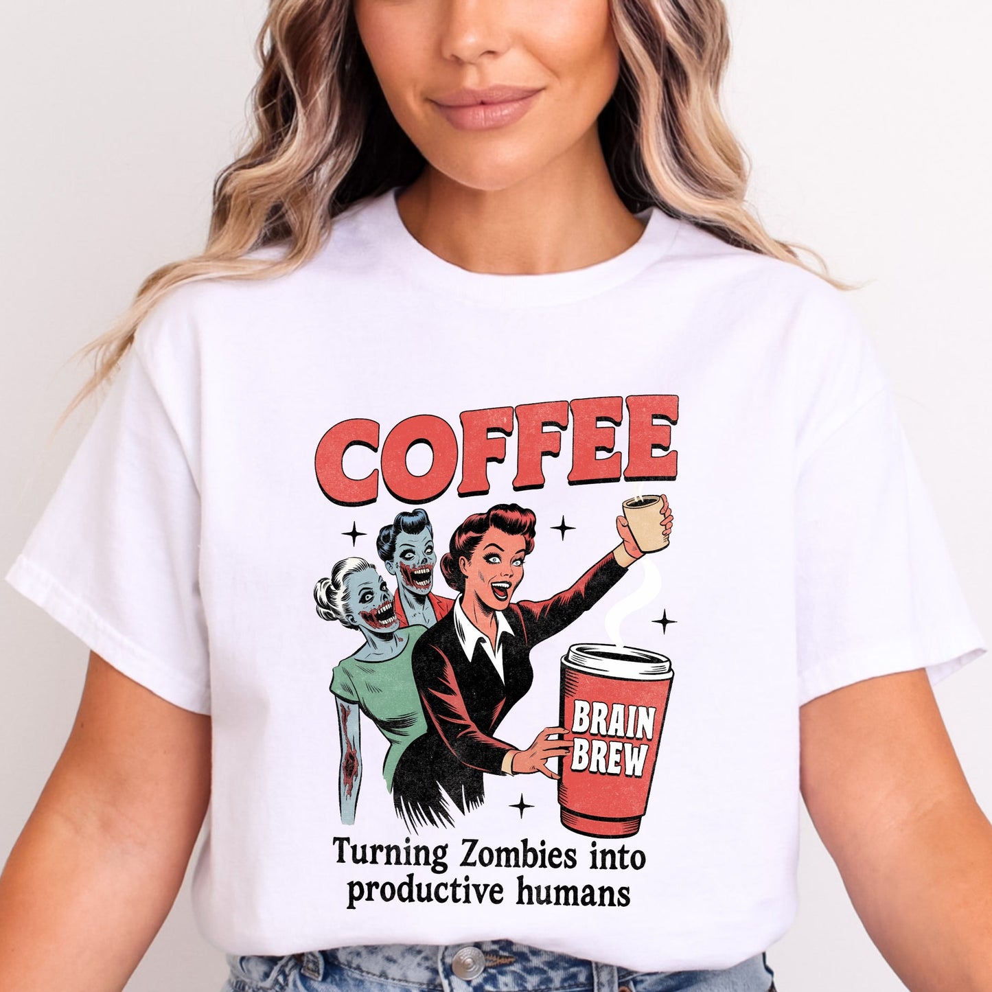 Coffee Turning Zombies Into Productive Humans Classic Tee
