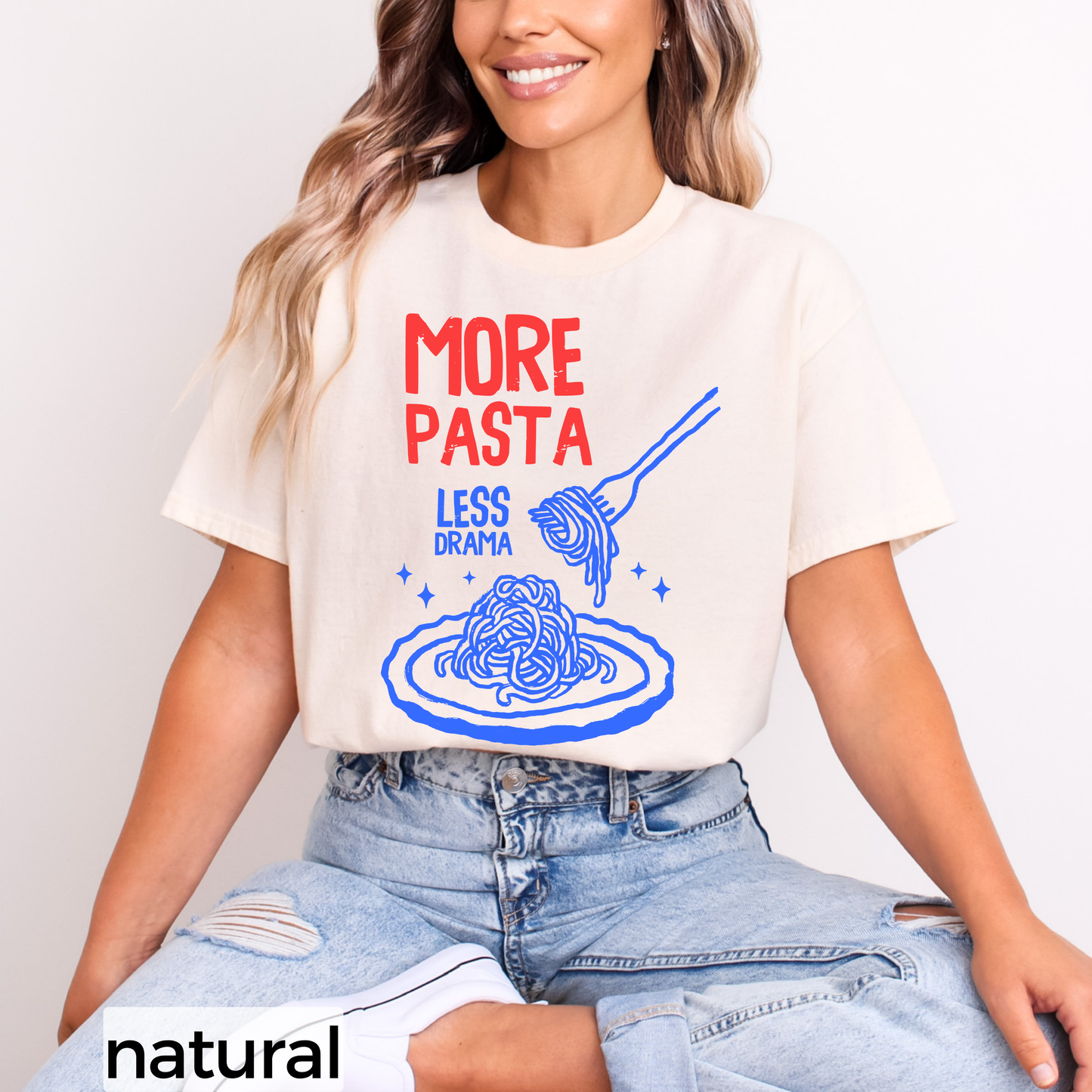 More Pasta Less Drama Classic Tee