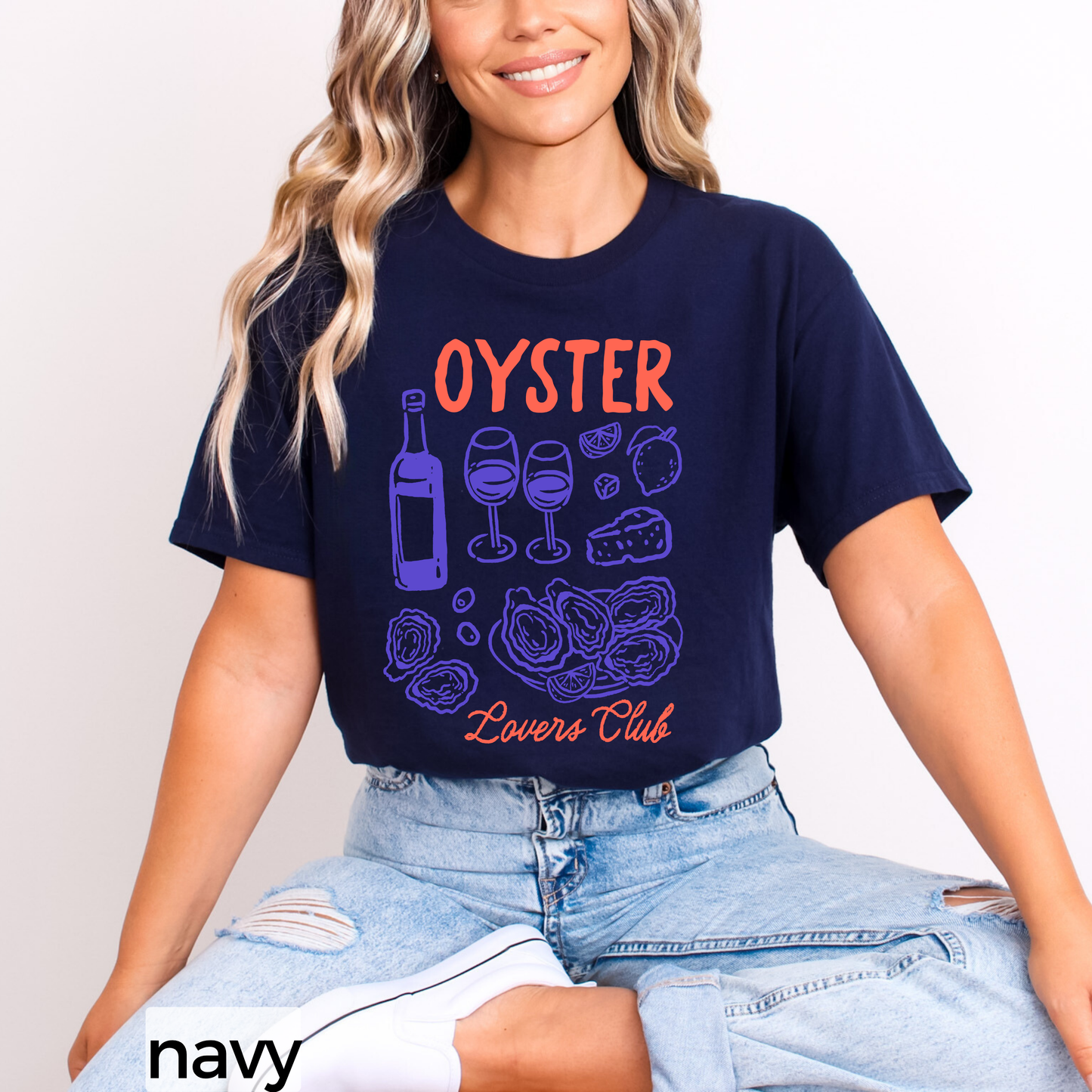 Oyster Lovers Club T-Shirt, Summer Graphic Shirt