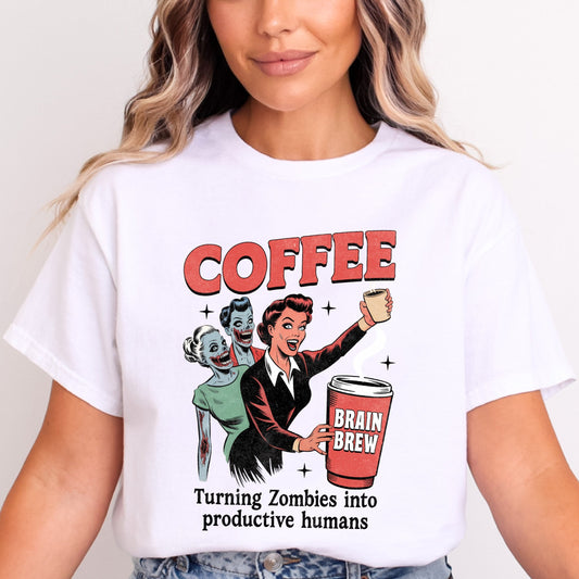 Coffee Turning Zombies Into Productive Humans Classic Tee