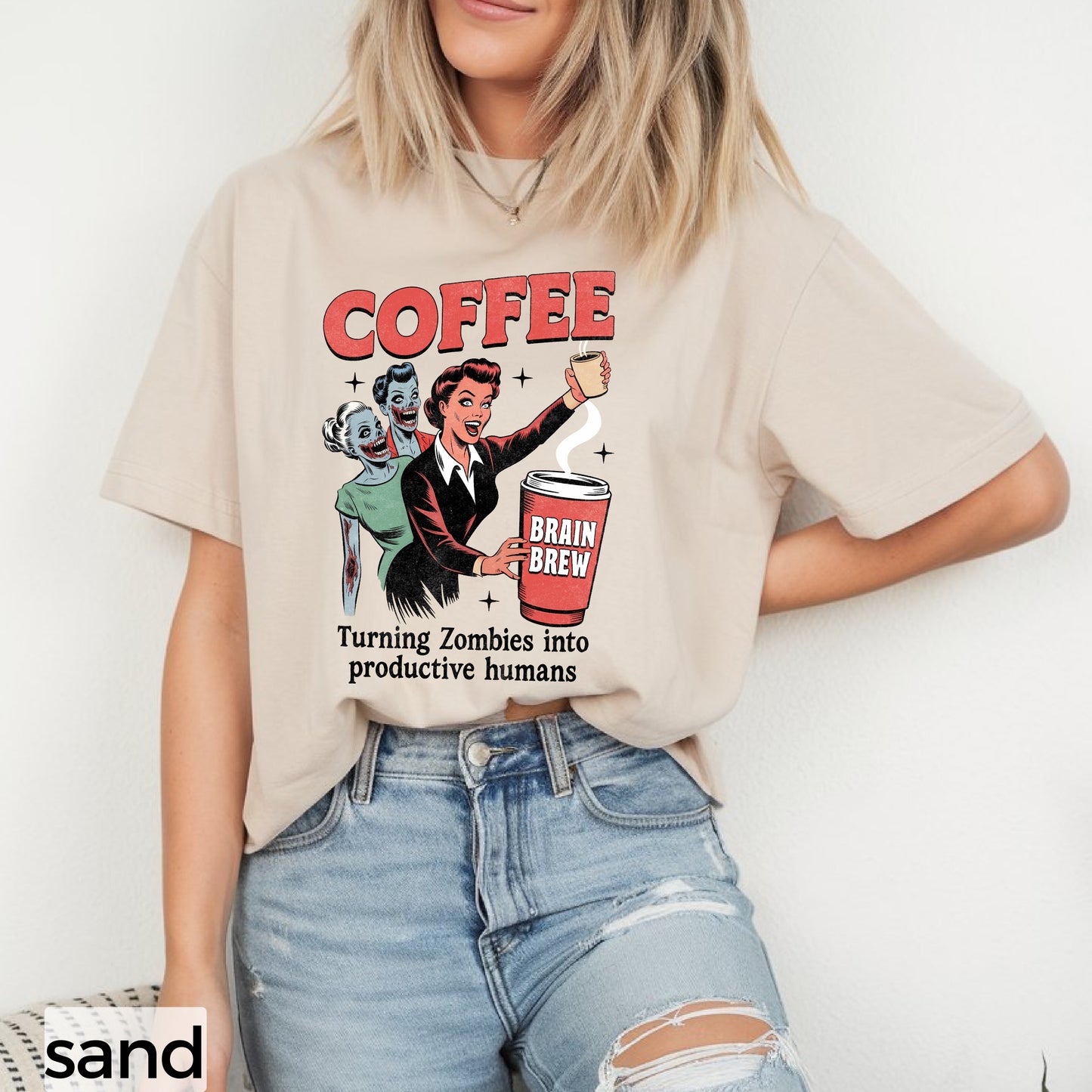 Coffee Turning Zombies Into Productive Humans Classic Tee