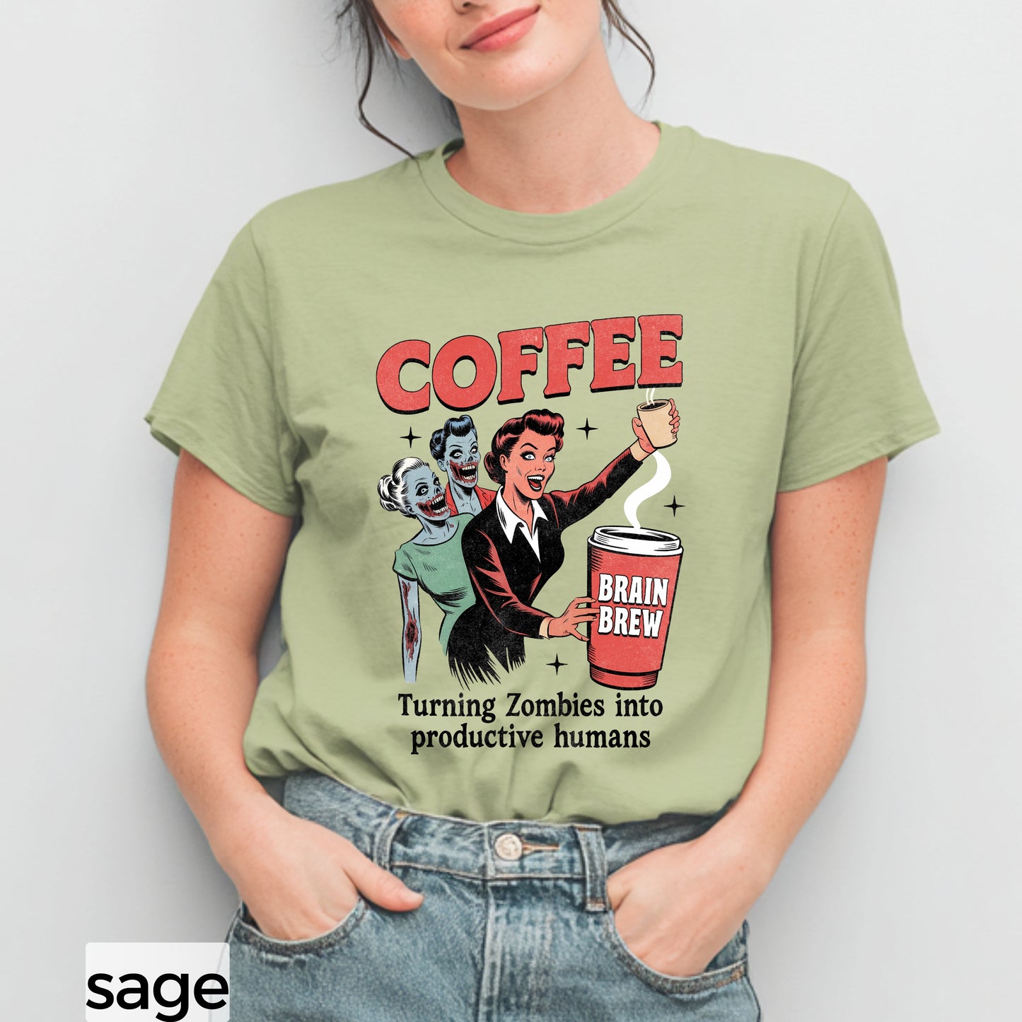 Coffee Turning Zombies Into Productive Humans Classic Tee