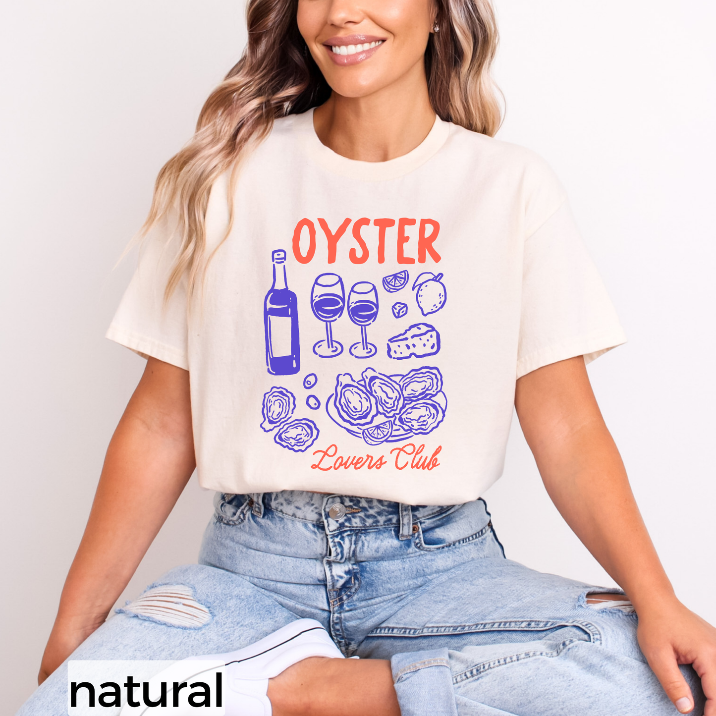 Oyster Lovers Club T-Shirt, Summer Graphic Shirt