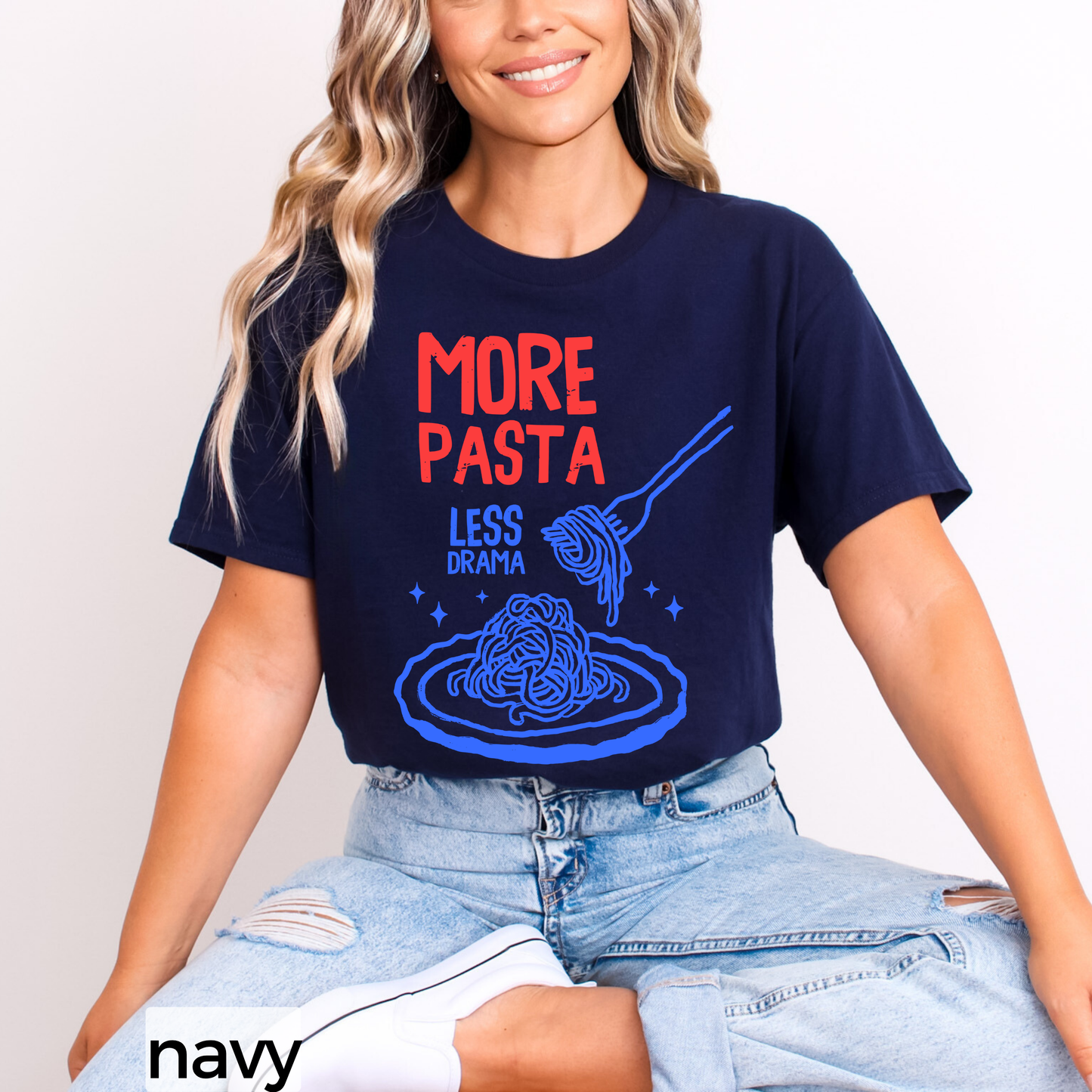 More Pasta Less Drama Classic Tee
