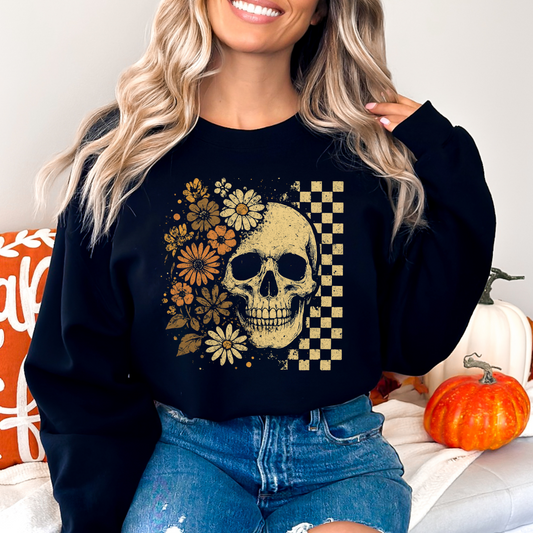 Floral Skull Sweatshirt