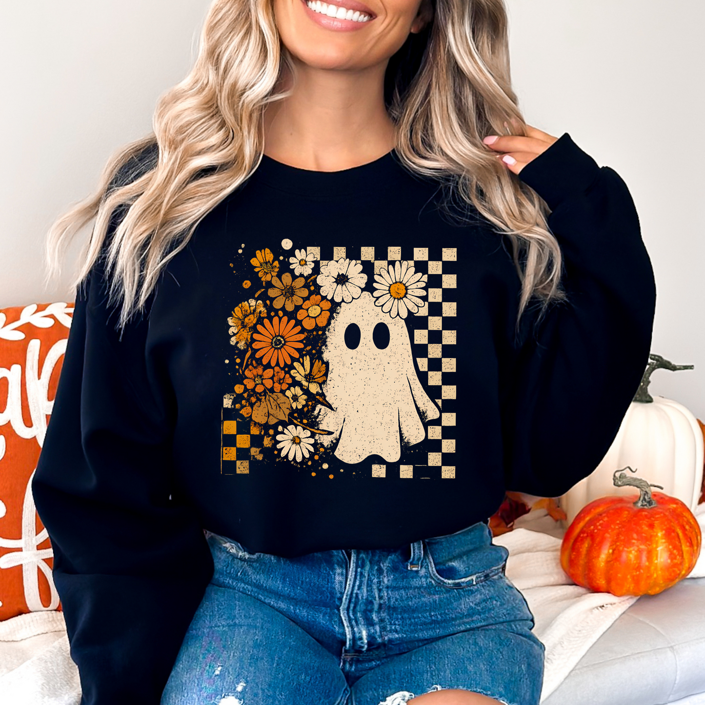 Floral Ghost Sweatshirt