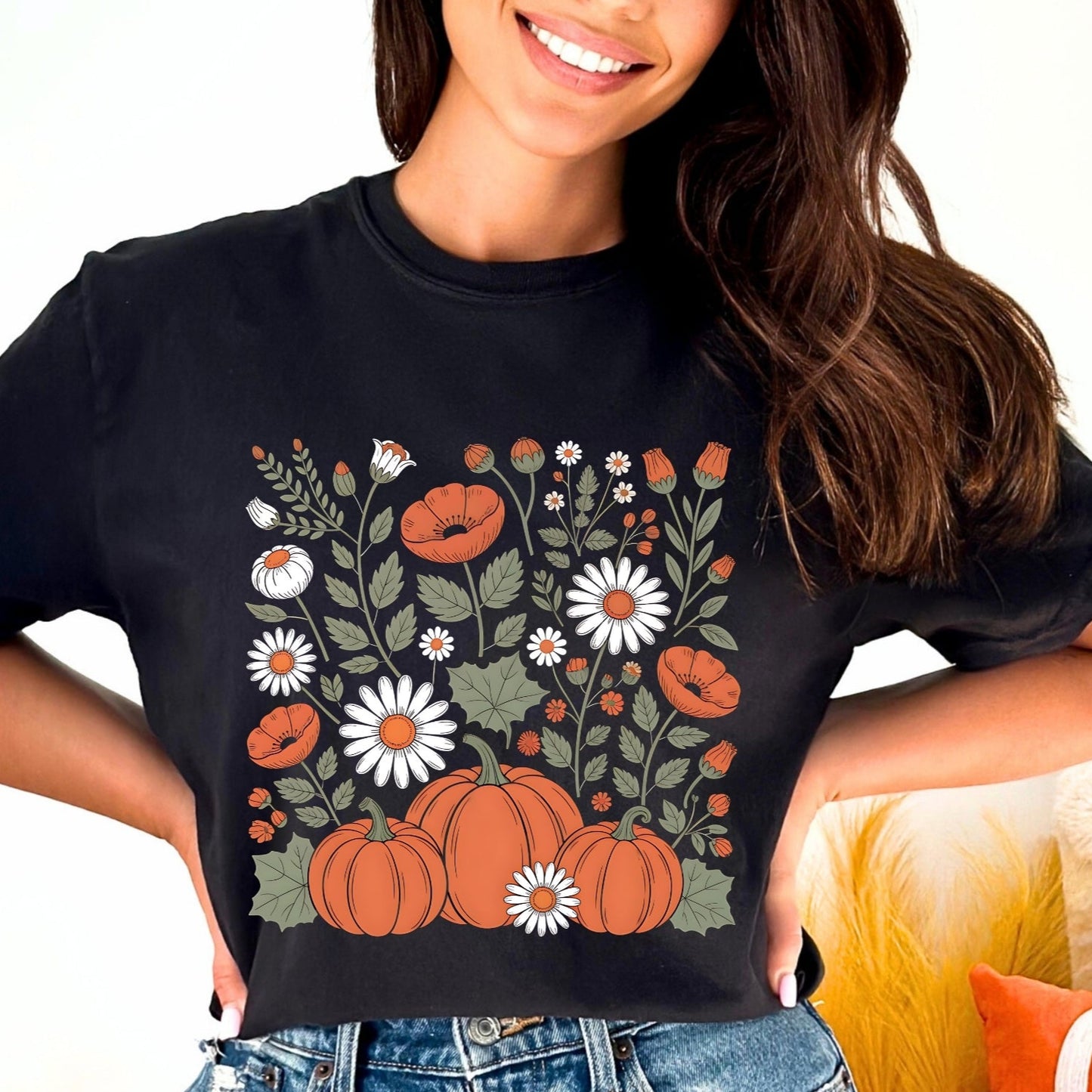 Floral Pumpkins Classic Tee