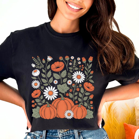 Floral Pumpkins Classic Tee